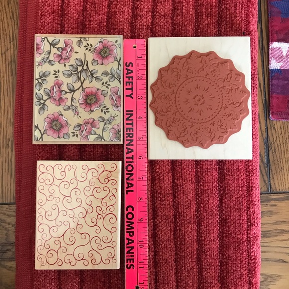 Background Rubber Stamps 2-New & 1-Like New - Picture 4 of 4